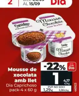 Dia Dia Caprichoso Mousse de xocolata amb llet oferta