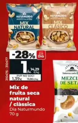 Dia Dia Naturmundo mix de fruita seca natural / clàssica oferta