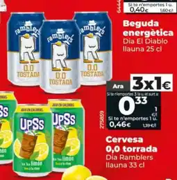 Dia Dia Ramblers Cervesa 0,0 torrada oferta