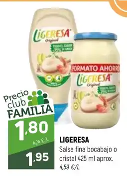Coviran Ligeresa salsa fina bocabajo o cristal oferta