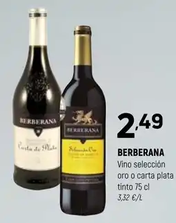 Coviran Berberana vino selección oro o carta plata oferta