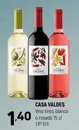 Coviran Casa Valdes vino tinto, blanco o rosado oferta