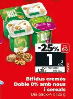 Dia Bifidus cremós Doble 0% amb nous i cereals oferta