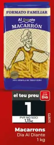 Dia Dia Al Diante macarrón oferta