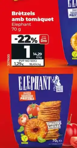 Dia Elephant brètzels amb tomàquet oferta