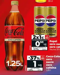 Dia Coca-Cola zero sucre zero cafeïna oferta
