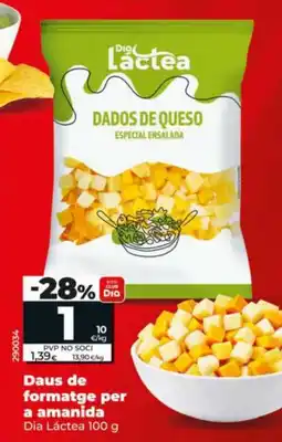 Dia Dia Lactea dados de queso especial ensalada oferta