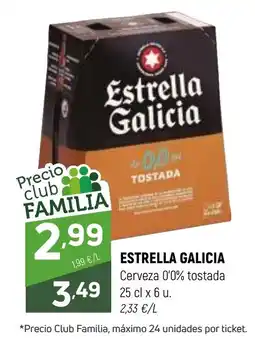 Coviran Estrella Galicia cerveza 0'0% tostada oferta