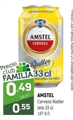 Coviran Amstel cerveza radler oferta