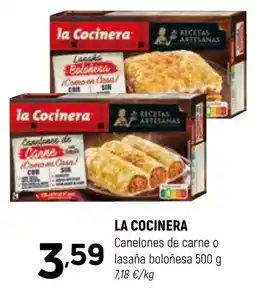 Coviran la Cocinera Canelones de carne o lasaña boloñesa oferta