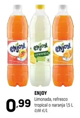 Coviran Enjoy limonada, refresco tropical o naranja oferta