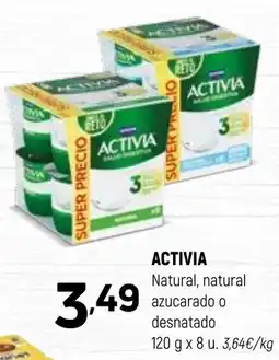 Coviran Activia natural, natural azucarado o desnatado oferta