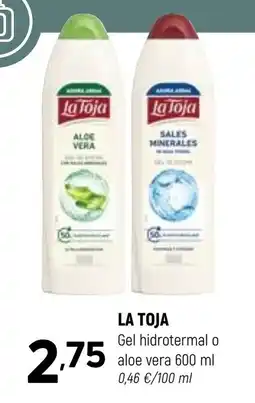 Coviran La Toja gel hidrotermal o aloe vera oferta