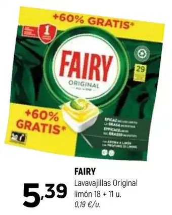 Fairy lavavajillas original limón