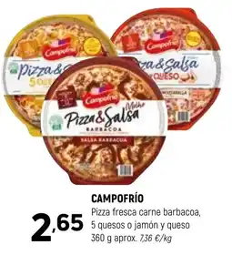 Coviran Campo Frío pizza fresca carne barbacoa oferta