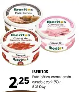 Coviran Iberitos paté ibérico, crema jamón curado o york oferta