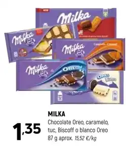 Coviran Milka Chocolate Oreo, caramelo, tuc, Biscoff o blanco Oreo oferta