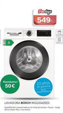 Milar Bosch - lavadora wgg254zees oferta