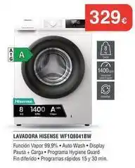 Milar Hisense - lavadora wf108041bw oferta