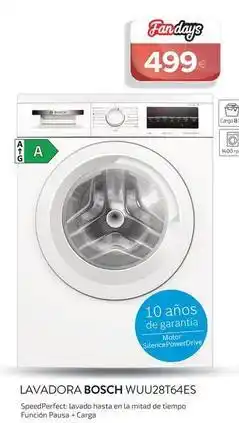 Milar Bosch - lavadora wuu28t64es oferta
