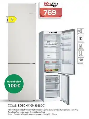 Bosch - combi kgn392ldc