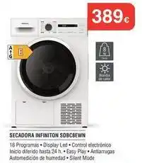Milar Infiniton - secadora sdbc86wn oferta