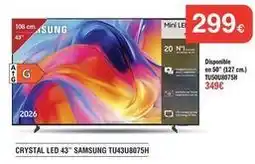 Milar Samsung - crystal led 43 tu43u8075h oferta
