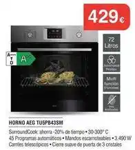 Milar Aeg - horno tu5pb43sm oferta