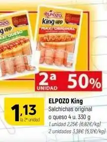 Coviran Elpozo - salchichas original o queso oferta
