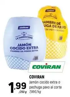 Coviran Coviran - jamon cocido extra o pechuga pavo al corte oferta