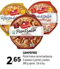 Coviran Campofrío - pizza fresca carne barbacoa oferta