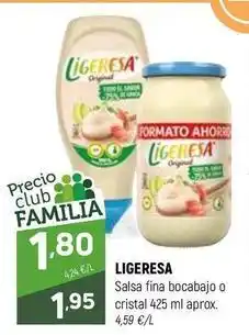 Coviran Ligeresa - salsa fina bocabajo o cristal oferta