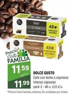 Coviran Dolce gusto - cafe con leche o espresso intenso capsulas oferta