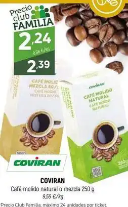 Coviran Coviran - cafe molido natural o mezcla oferta