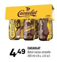 Coviran Cacaolat - batut cacau ampolla oferta