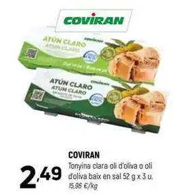 Coviran Coviran - tonyina clara oli d'oliva o oli d'oliva baix en sal oferta