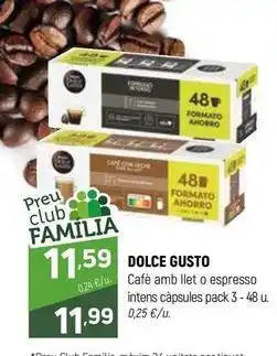 Coviran Dolce gusto - cafe amb llet o espresso intens capsules oferta