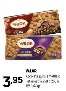 Coviran Valor - xocolata pura ametlla o llet ametlla oferta