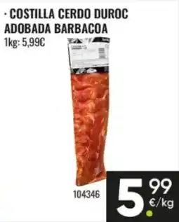 Family Cash Costilla cerdo duroc adobada barbacoa oferta