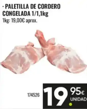Paletilla de cordero congelada
