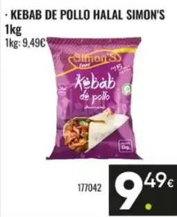 Family Cash Simon's kebab de pollo halal oferta