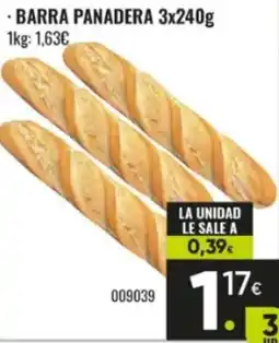 Family Cash barra panadera oferta