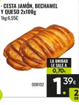 Family Cash cesta jamón, bechamel y queso oferta