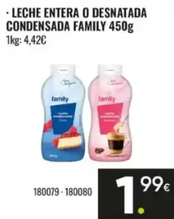 Family Cash family leche entera o desnatada condensada oferta