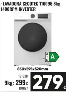 Family Cash Lavadora Cecotec 116096 8kg 1400rpm inverter oferta