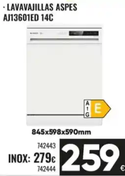 Family Cash Aspes lavavajillas aj13601ed 14c oferta