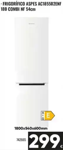 Family Cash Aspes frigorífico 180 combi nf 54cm oferta