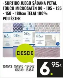 Family Cash telai juego sábanas petal touch microsatén oferta