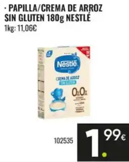 Family Cash Nestlé papilla/crema de arroz sin gluten oferta