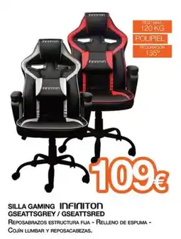 Expert Infiniton silla gaming gseattsgrey / gseattsred oferta